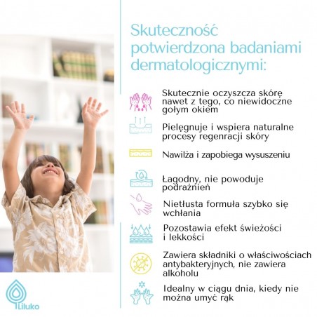 antybakteryjny płyn do rąk dla dzieci baby and kids hand cleaner