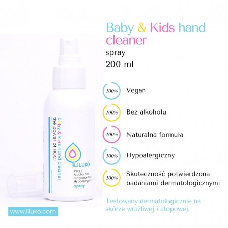 antybakteryjny płyn do rąk dla dzieci baby and kids hand cleaner