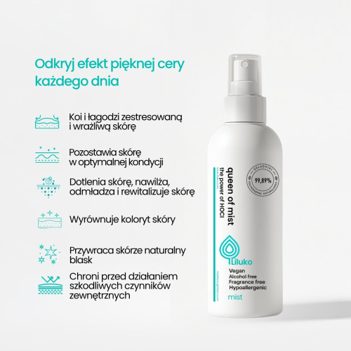 Dotleniajaca mgielka do twarzy Liluko z kwasem podchlorawym