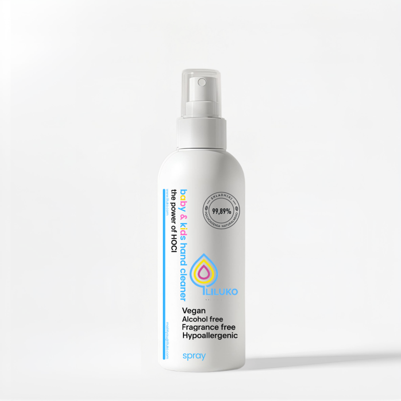 antybakteryjny plyn do rak dla dzieci Liluko Baby bez alkoholu