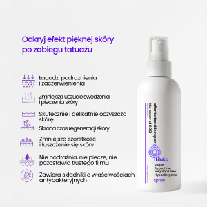 Regenerujacy spray na tatuaz Liluko z kwasem podchlorawym