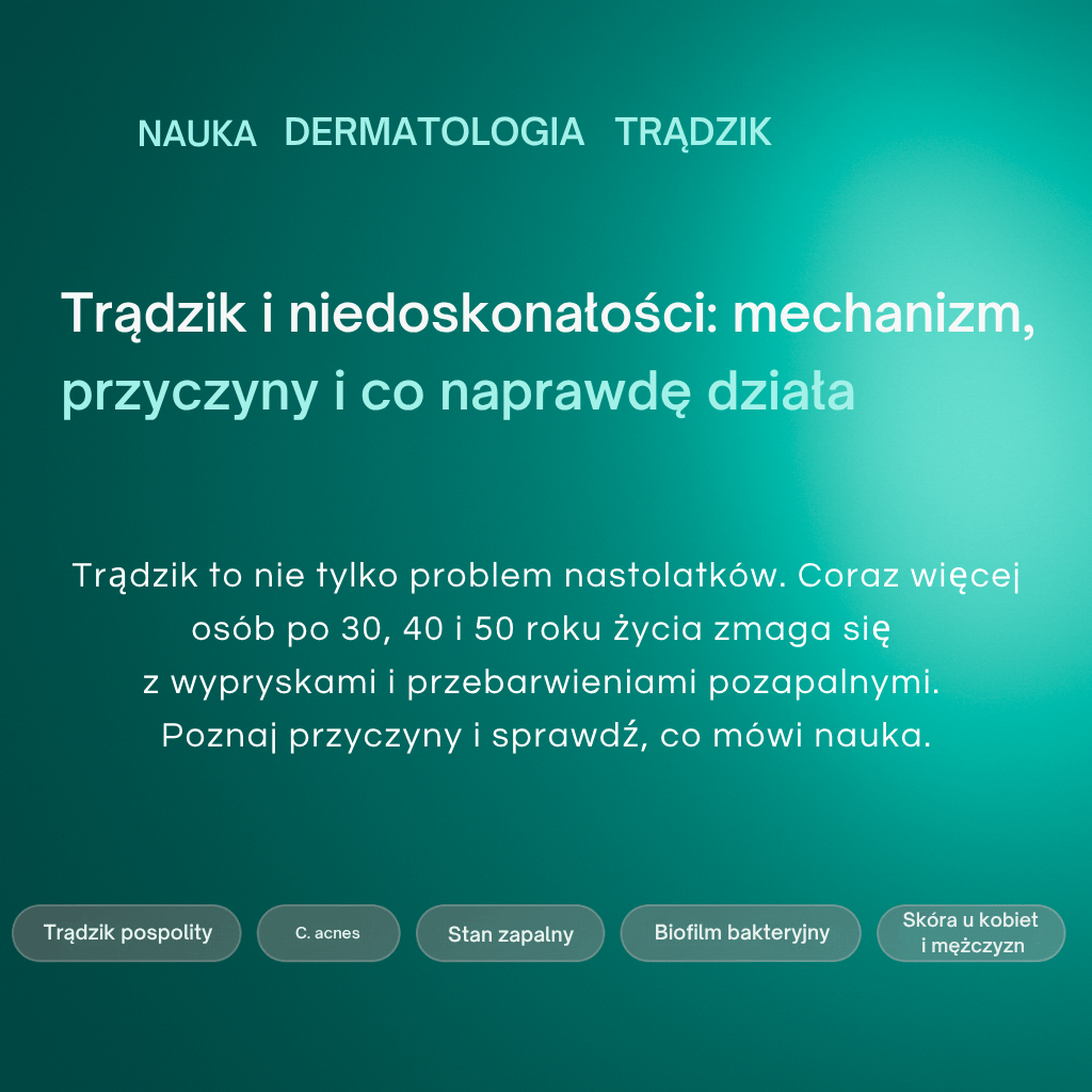 Trądzik i niedoskonałości: mechanizm, przyczyny i co naprawdę działa. HOCl na tradziki.